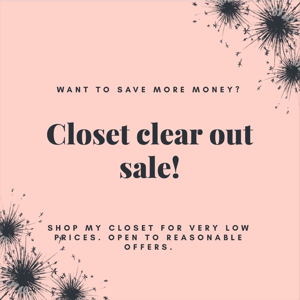 Closet clear out sale